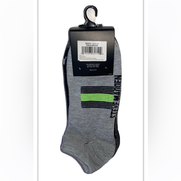 Steve Madden Low Cut Socks 8 Pair Men 6-12.5 Black White Gray w Mixed Logo NEW! - Picture 3 of 11